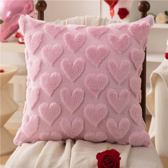 Lovely Valentines Pillow Covers 18x18 inch Set of 2 Valentines Day Decoration - Picture 3 of 7